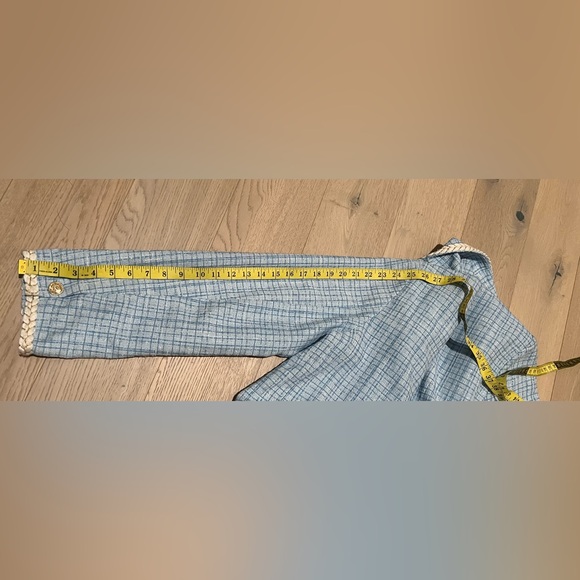 Sugarlips Blue and Cream Plaid Blazer - Picture 8 of 8